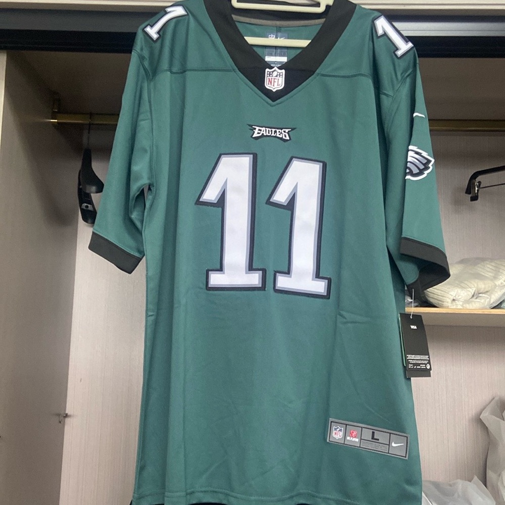 Nike Men's Philadelphia Eagles A.J. Brown #11 Green Jersey
